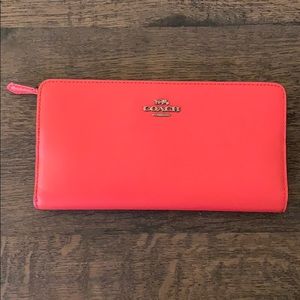 Coach Red Skinny Wallet